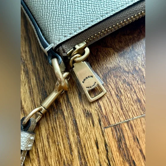 COACH Kitt Metallic Messenger Crossbody Purse - Picture 10 of 13